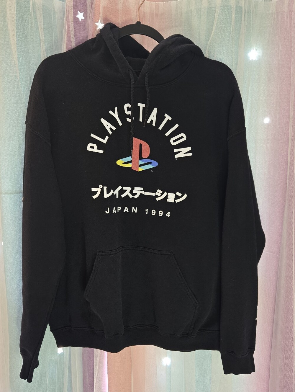 Sony PlayStation Black Pullover Hoodie L